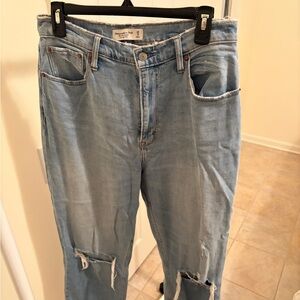 Abercrombie & Fitch Light Blue Boyfriend Jeans